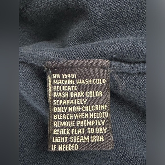 Oxford Mens V-Neck Long Sleeve Golf Sweater Size XXL Navy Blue - Picture 4 of 4